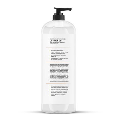 Majestic Pure Fractionated Coconut Oil – Lightweight Liquid Carrier Oil for Essential Oils, Massage, Skin, Hair & DIY Personal Care Applications – 16 Fl Oz - Available at All In One Marketplace Canada