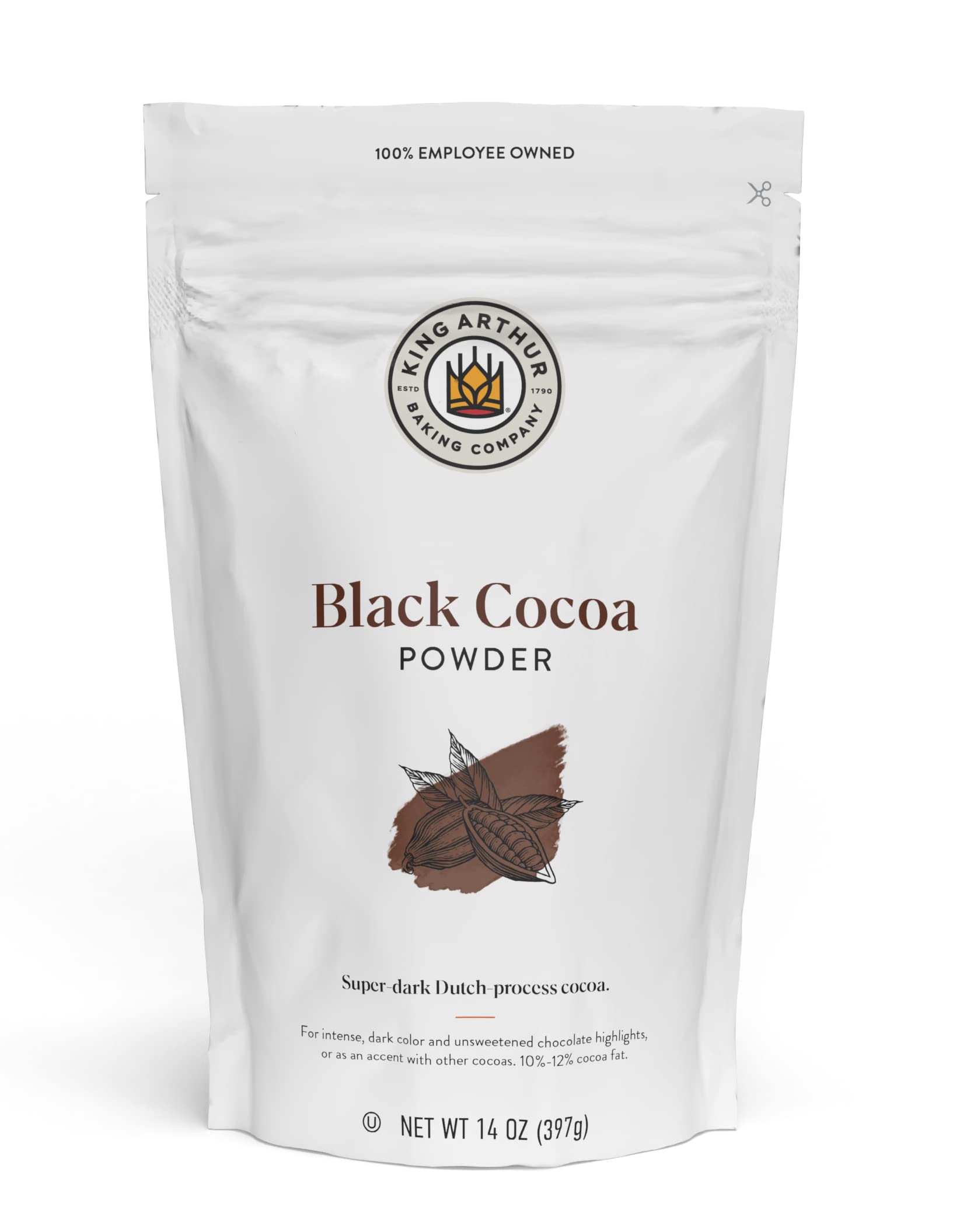 King Arthur Black Cocoa Powder – Dutch Processed for Rich Chocolate Baking – 14 oz