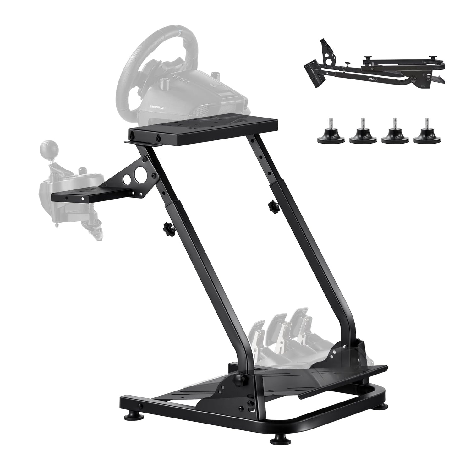 VEVOR Racing Wheel Stand, Adjustable & Foldable Simulator Stand for Logitech G29 G27 G920 G923, Thrustmaster T300RS T300GT T248 TS-PC TSXW Gaming Cockpit,Pedals Simulator NOT Included 🍁 All In One Marketplace Canada
