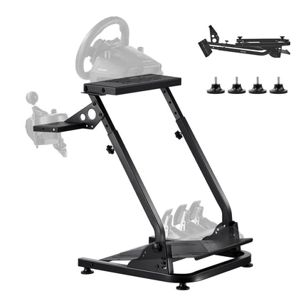 VEVOR Racing Wheel Stand, Adjustable & Foldable Simulator Stand for Logitech G29 G27 G920 G923, Thrustmaster T300RS T300GT T248 TS-PC TSXW Gaming Cockpit,Pedals Simulator NOT Included 🍁 All In One Marketplace Canada