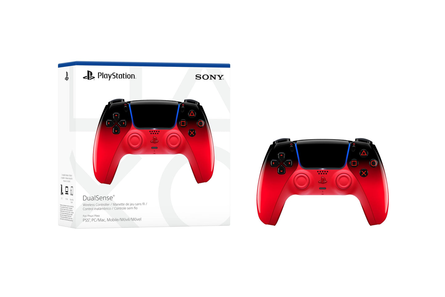 PlayStation 5 - Manette sans fil DualSense – Rouge cosmique
