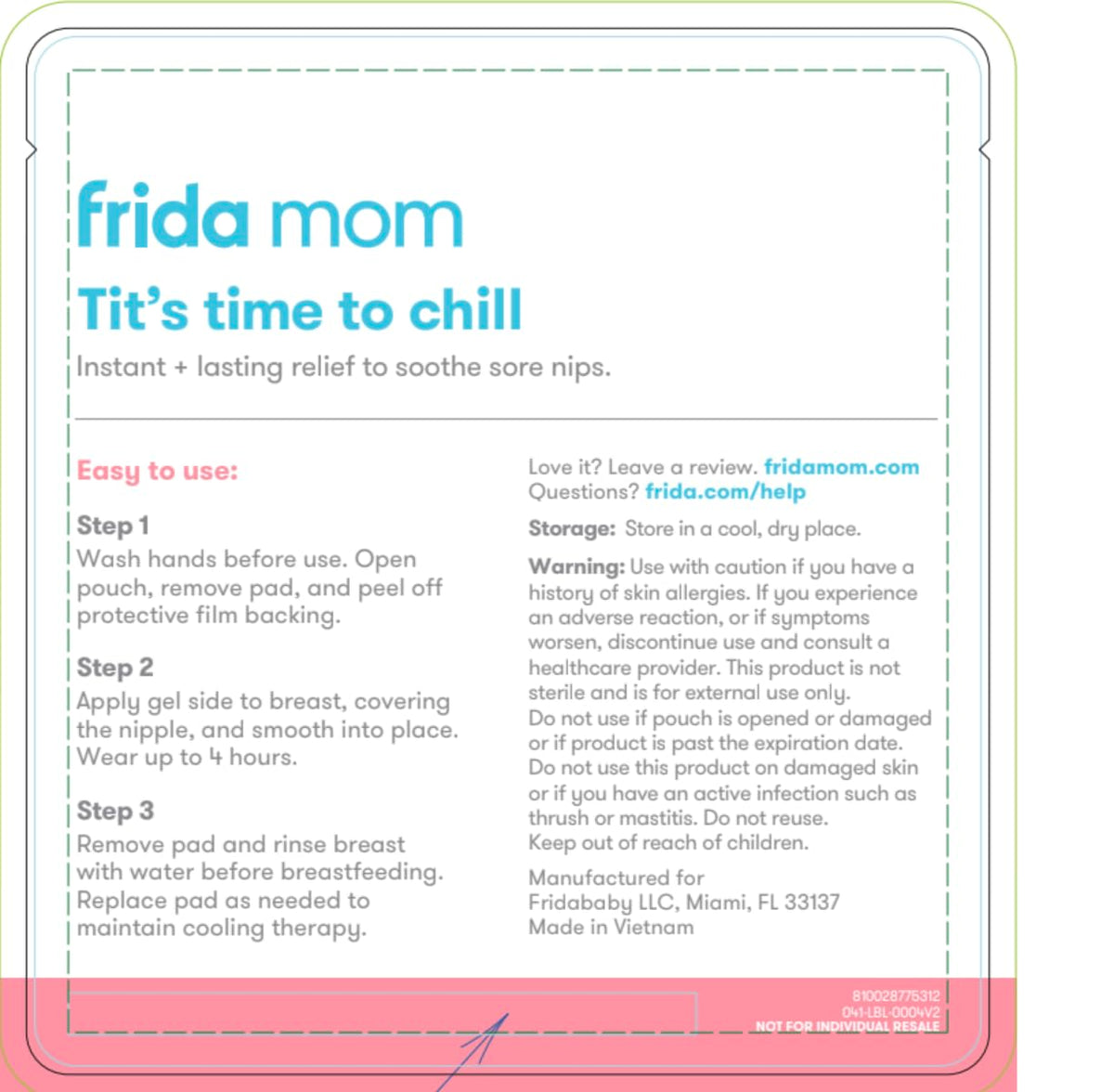 Frida Mom Nursing Pads, Cooling Hydrogel Nipple Pads for Hydration, 8ct