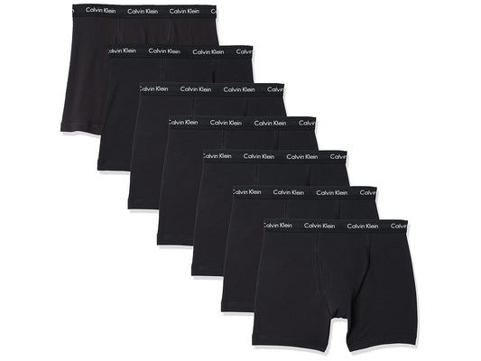 Calvin Klein Men's Cotton Stretch 7-Pack Boxer Brief, 7 Black, Large 🍁 All In One Marketplace Canada Calvin Klein