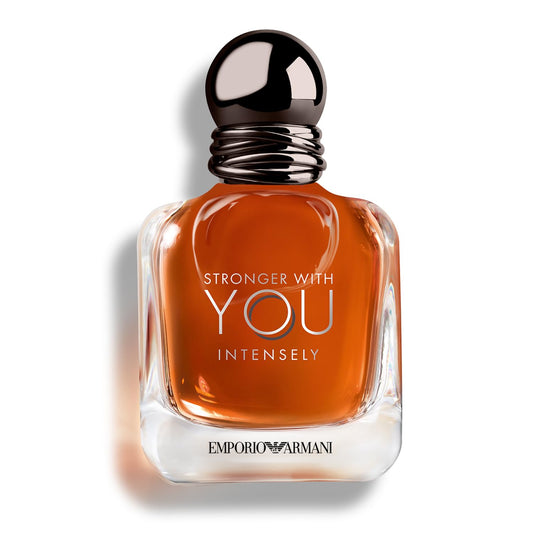 Armani Beauty – Stronger With You Intensely – Cologne for Men – Fougère Ambery Woody Men’s Fragrance – Pink Pepper, Lavender, Vanilla Notes - 1.7 Fl Oz