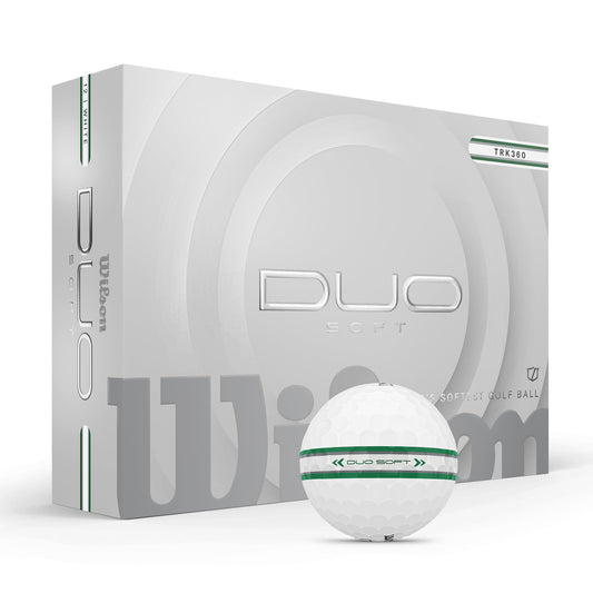 Wilson 2025 Duo Soft TRK360 Golf Balls - Green/Silver Stripe, 12 Balls WILSON