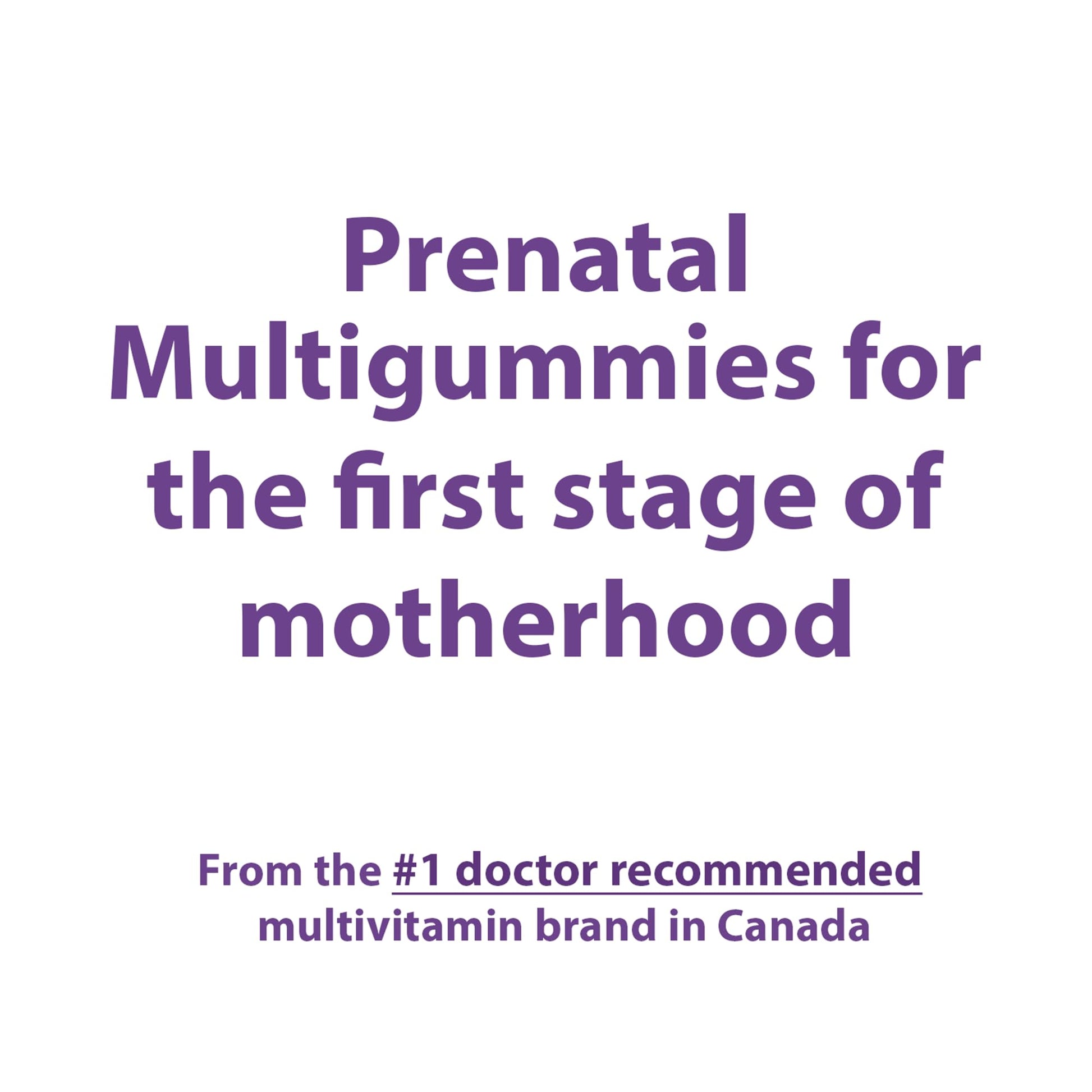 Centrum Prenatal Multigummies with DHA and Folic Acid, Postpartum Multivitamin and Mineral Supplement, 60 count, 30 day supply. - Available at All In One Marketplace Canada