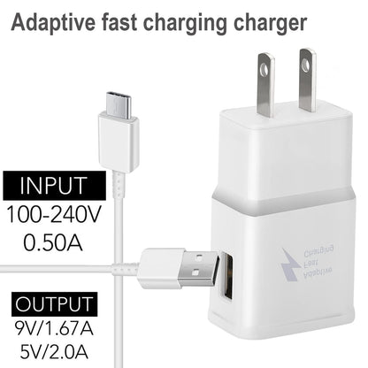 Fast Charging Charger for Samsung Phone, (2 Pack) Powersky Adaptive USB Charger with USB Type C Cable for Galaxy S21, S20, S10, S9, S8, Note10, 9, 8, 7 and A Series, Tablet Charger Chargeur USB C