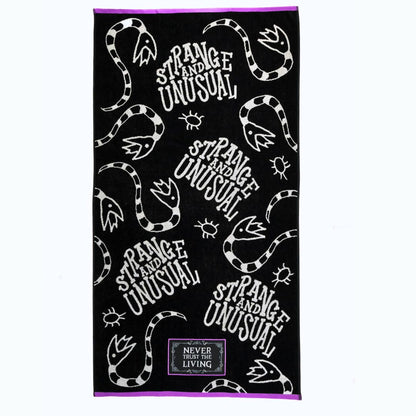 Serviette de bain/plage/piscine Franco Luxe Beetlejuice Halloween Goth, ultra douce, en coton jacquard surdimensionné, 163 cm x 86 cm (Produit sous licence officielle)