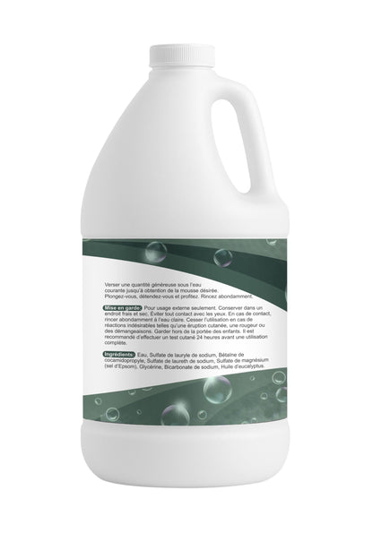 Yogti [Made in Canada] Foaming Bubble Bath Body Wash, 2 Eucalyptus, Made with with Epsom Salt & Pure Eucalyptus Essential Oil - 2 L Yogti