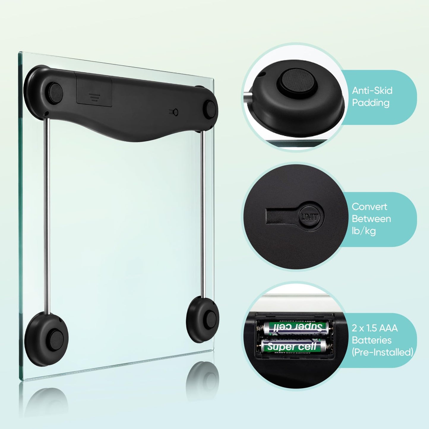 Etekcity Scale for Body Weight and Fat Percentage, Smart Digital LED Bathroom BMI Measurement, Accurate Bluetooth Weighing Machine, Body Composition Analyzer, Ash-black, 400lb 🍁 All In One Marketplace Canada