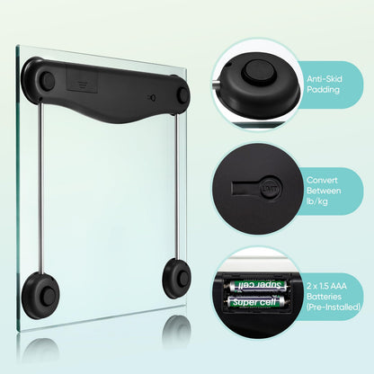 Etekcity Scale for Body Weight and Fat Percentage, Smart Digital LED Bathroom BMI Measurement, Accurate Bluetooth Weighing Machine, Body Composition Analyzer, Ash-black, 400lb 🍁 All In One Marketplace Canada