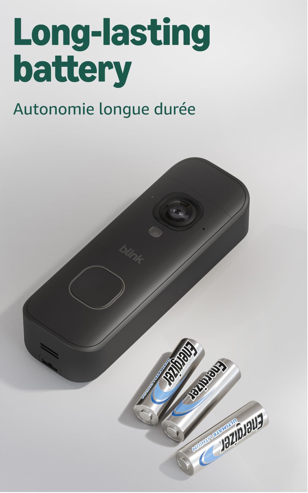 Blink Battery Doorbell 2K+ (newest model) — Wireless video doorbell, 2K video resolution, enhanced audio. Sync Module Core included – System (Black)