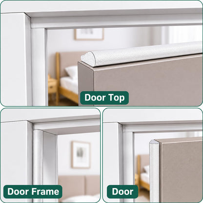 Weather Stripping Door Seal, 196 inch Wedge Seal Strip for Windows, PU Foam Tape Seals, Soundproofing, Insulation Strip for Winter, Door Gap Filler for Door Frame- White 🍁 All In One Marketplace Canada