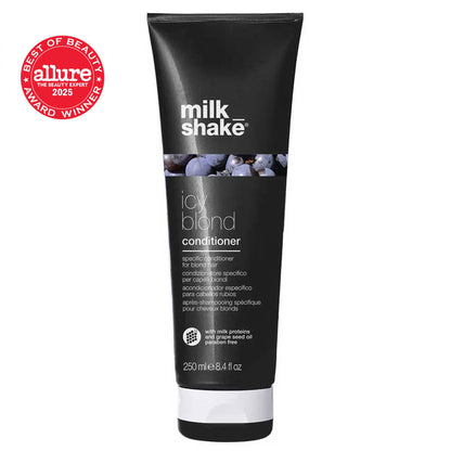 milk_shake Icy Blond Conditioner - Black Pigment Silver Conditioner for Very Light Blond and Platinum Hair, 8.4 Fl Oz (250 ml) milk_shake