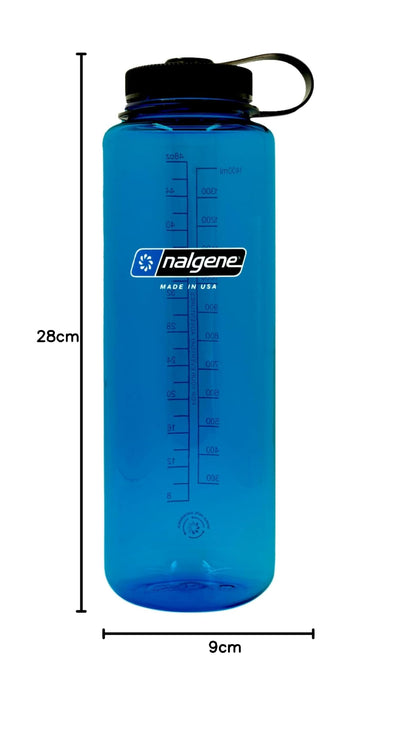 Nalgene 48 oz Wide Mouth Silo Water Bottle, Blue