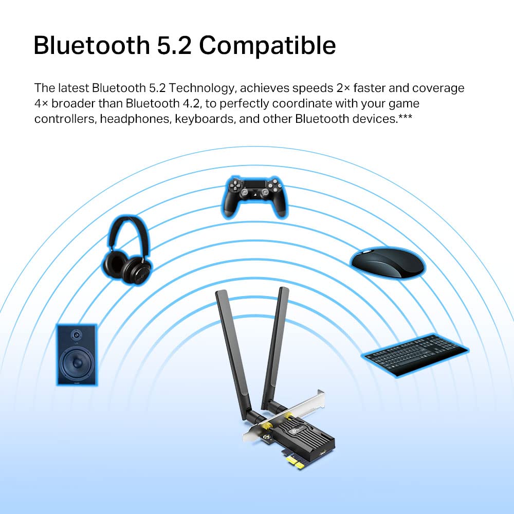 TP-Link WiFi 6 AX3000 PCIe WiFi Card Archer TX55E - Bluetooth 5.2, 802.11AX Dual Band Wireless Adapter with MU-MIMO, OFDMA, Ultra-Low Latency, Supports Windows 11, 10 (64bit) only 🍁 All In One Marketplace Canada