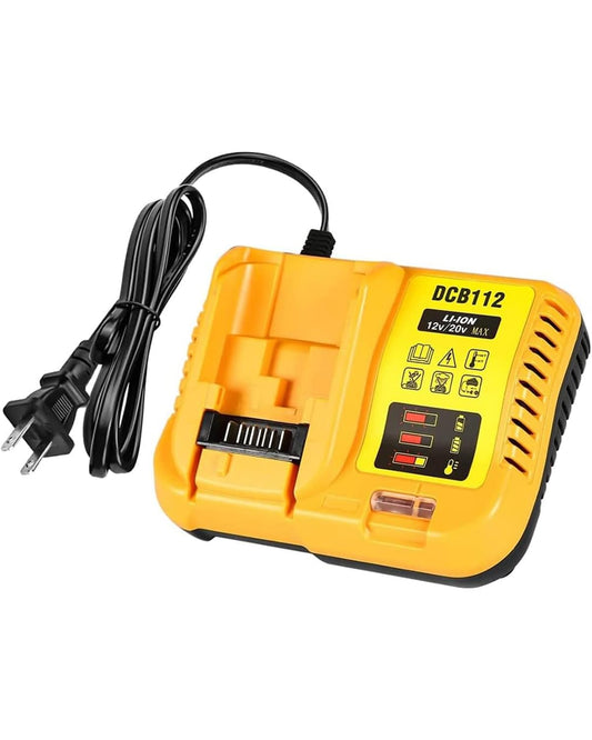 Replacement for Dewalt 20V Max Battery Charger DCB112, Compatible with Dewalt 12V 20V Max Lithium Battery DCB203 DCB204 DCB205 DCB205 DCB120 DCB123 DCB125 DCB127 DCB112 DCB115 DCB118 DCB102 DCB104