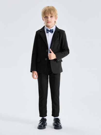 LOLANTA Boys Black Suit Tuxedo Jacket Blazer Formal Outfits(Black, 11-12Y) 🍁 All In One Marketplace Canada