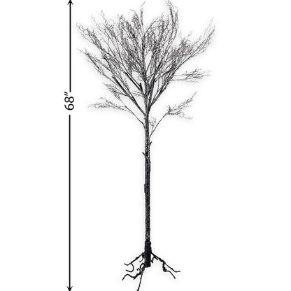Décoration d'arbre artificiel National Tree Company, noir, sans feuilles, inclut un support, collection Halloween, 173 cm (68 pouces)