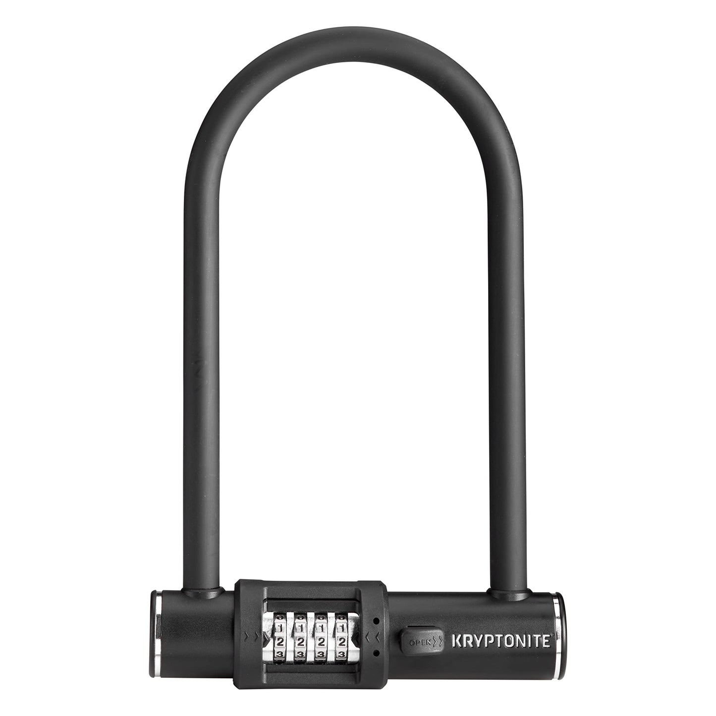 Kryptonite Combo Bike U-Lock Standard, Anti-Theft Security Bicycle Lock, 12mm Steel Shackle, 4-Digit Resettable Combination U Lock for Scooter Road Mountain Bikes Kryptonite