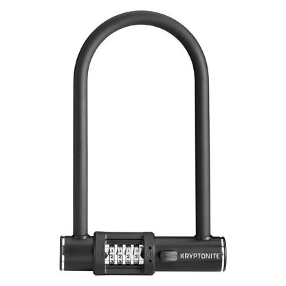 Kryptonite Combo Bike U-Lock Standard, Anti-Theft Security Bicycle Lock, 12mm Steel Shackle, 4-Digit Resettable Combination U Lock for Scooter Road Mountain Bikes Kryptonite