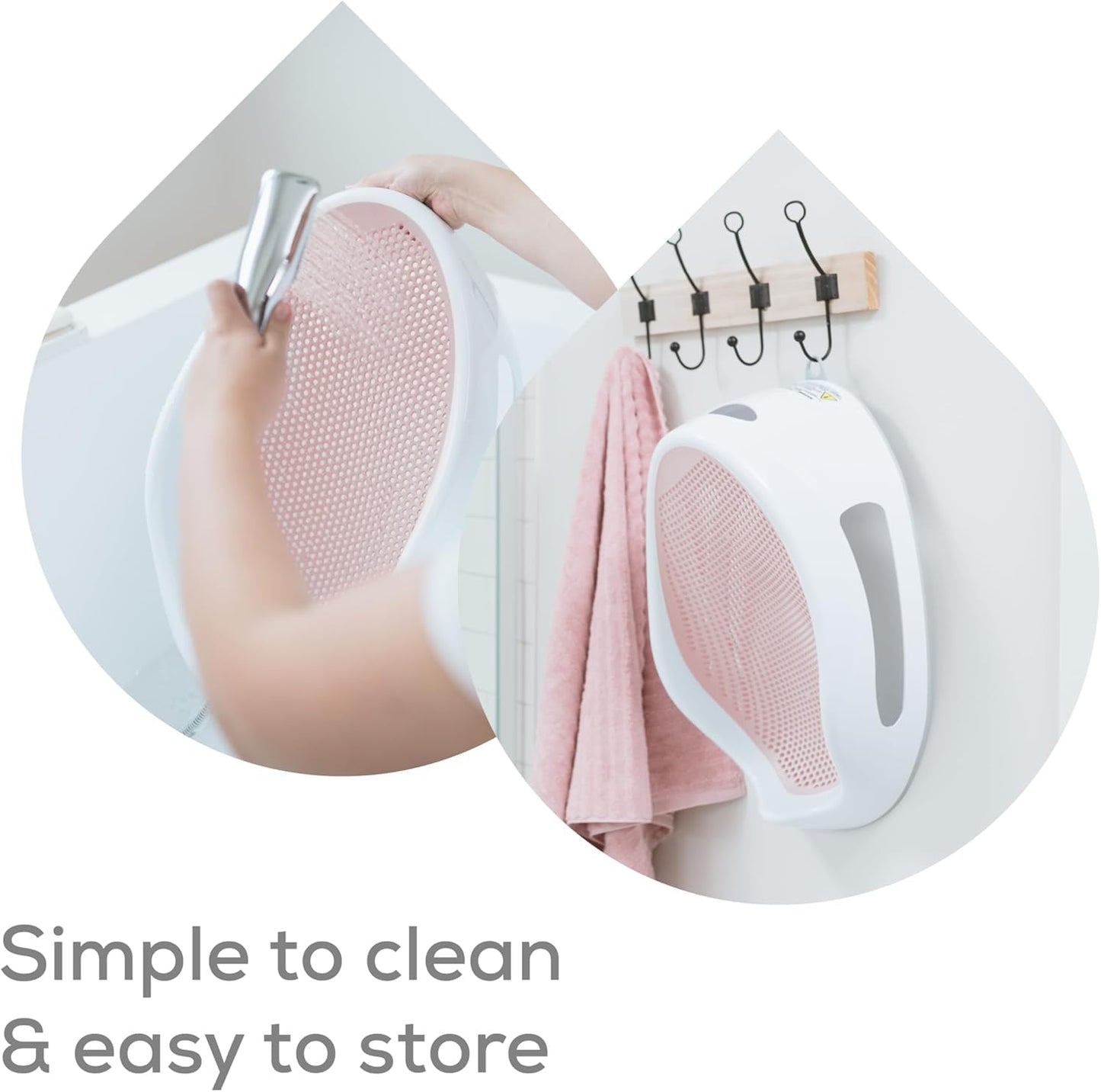 Angelcare Baby Bath Support, Pink, Birth to 6 Months, Made in Canada