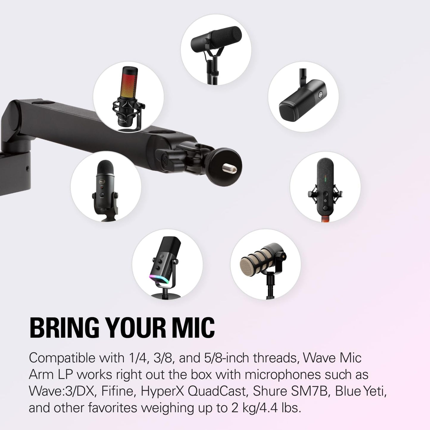 Elgato Wave Mic Arm Low Profile Microphone Boom Arm