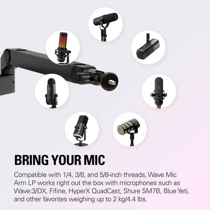 Elgato Wave Mic Arm Low Profile Microphone Boom Arm