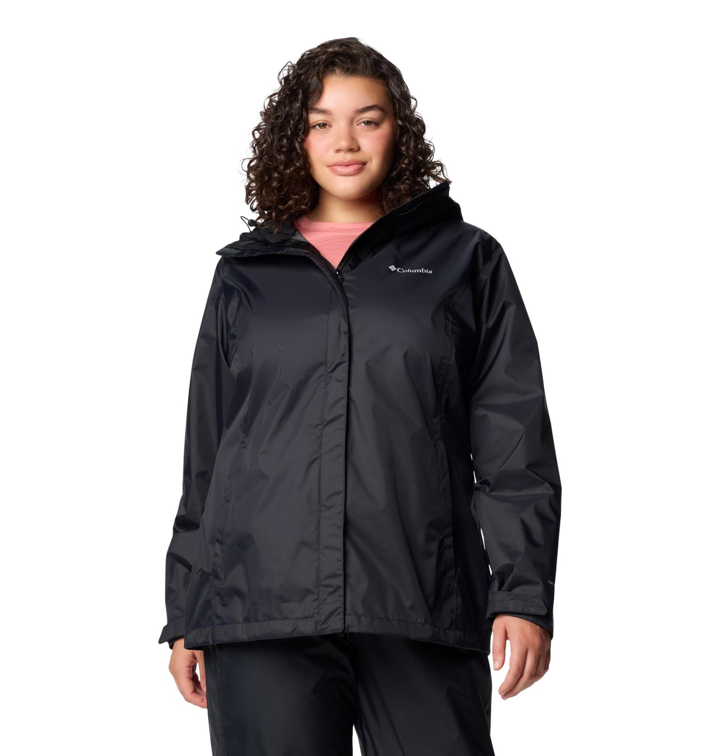 Columbia Womens Arcadia II Waterproof Rain Jacket, Black, X-Large Columbia