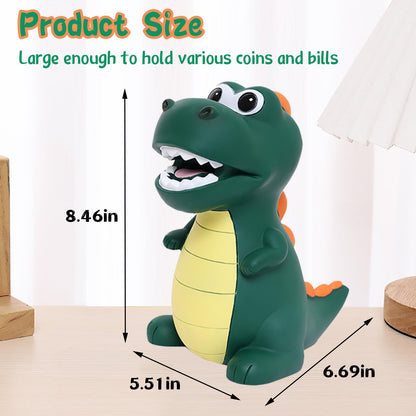 Lirunshe Piggy Bank for Boys, Unbreakable Plastic Dinosaur Piggy Bank for Kids, Children's Money Bank Coin Bank, Gifts for Birthday Christmas Baby Shower 🍁 All In One Marketplace Canada