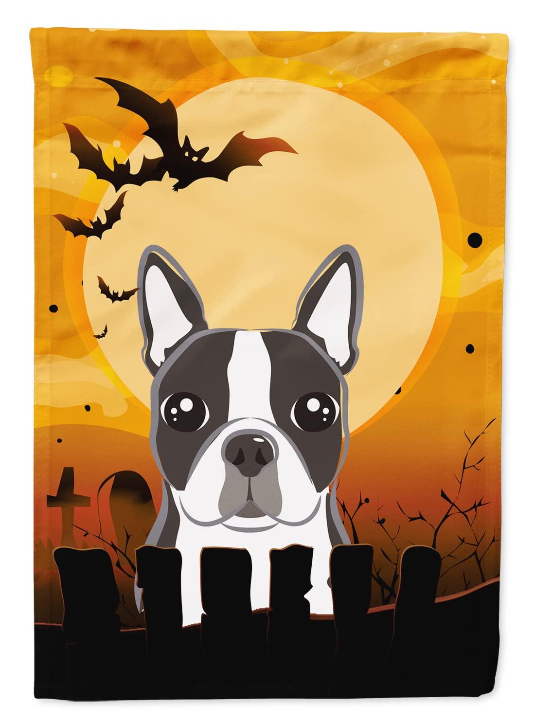 Drapeau de maison en toile Caroline's Treasures BB1761CHF Halloween Boston Terrier, multicolore, grand