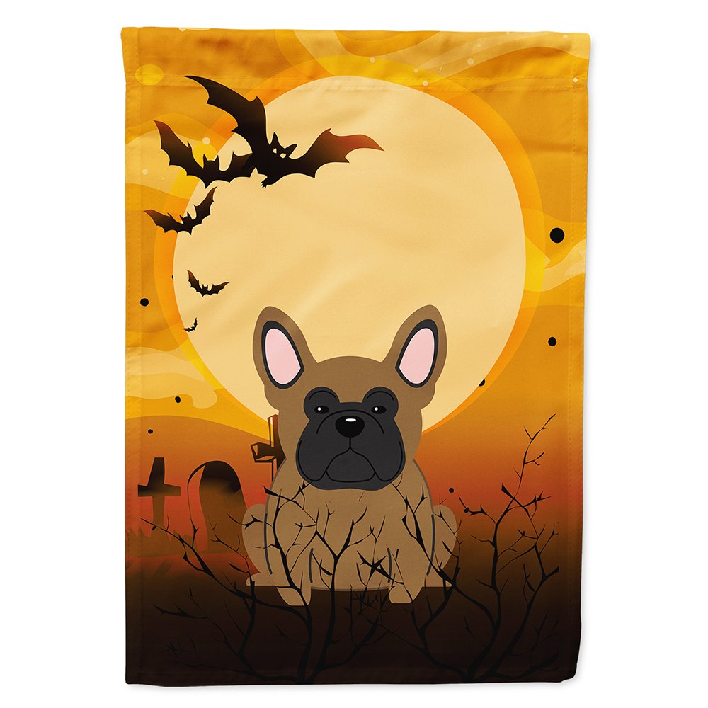 Caroline's Treasures BB4279CHF Halloween French Bulldog Brown Canvas House Size Flag, Large, Multicolor