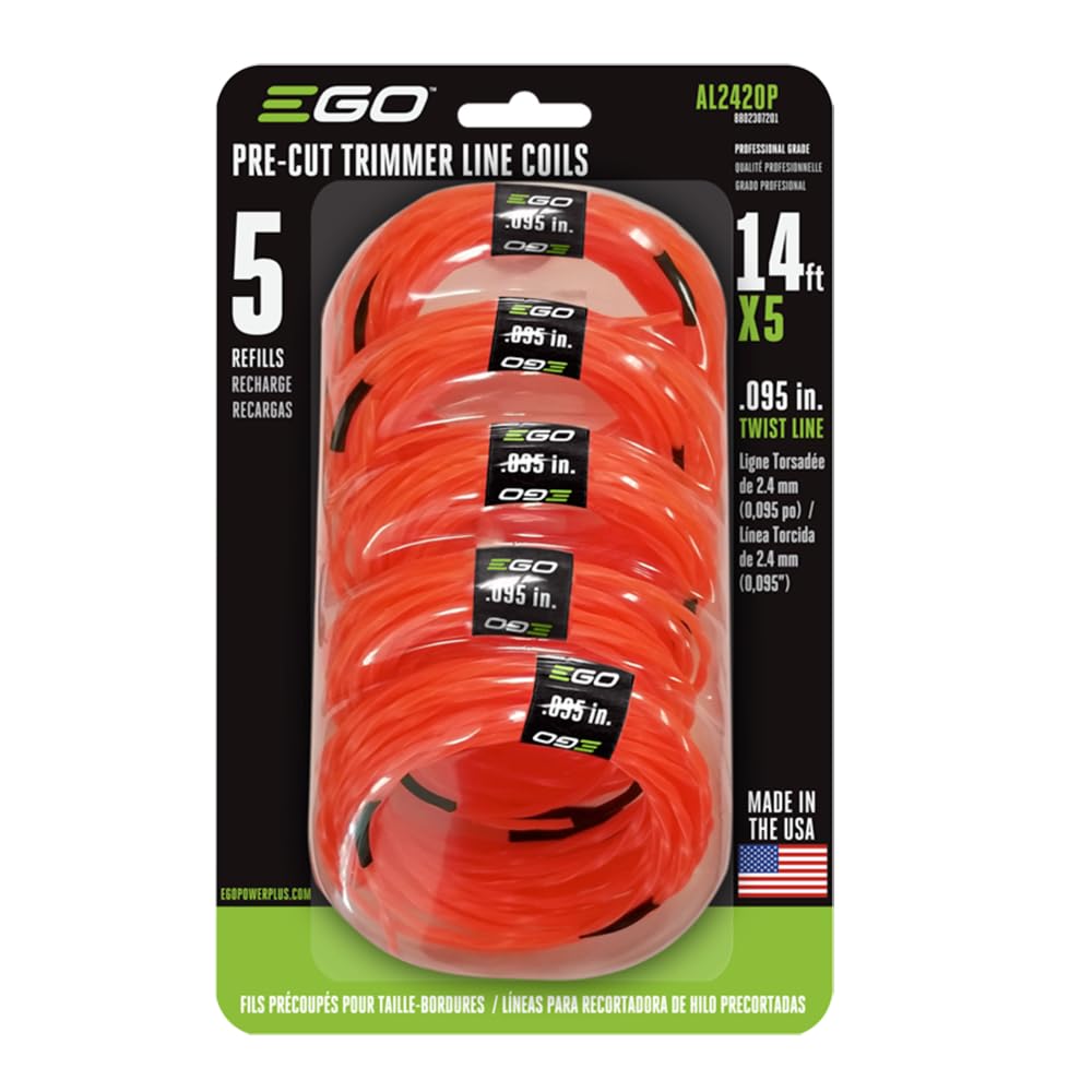 EGO Power+ 56V AL2420P Pre-Cut 0.095-Inch Twisted Line (5-Pack) for EGO Power+ 56V 15-Inch Trimmer & Multi-Head String Trimmer Attachment 🍁 All In One Marketplace Canada