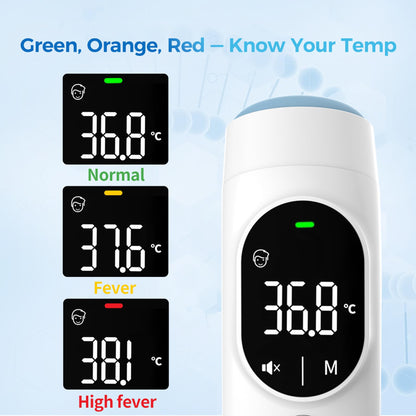 Thermometer Forehead and Ear Thermometer Digital Infrared Thermometer Baby Thermometer Accurate 1s Measure 40 Set Memory Mute Mode LED Screen for Adults Kids Fever Alarm with Storage Bag - Available at All In One Marketplace Canada