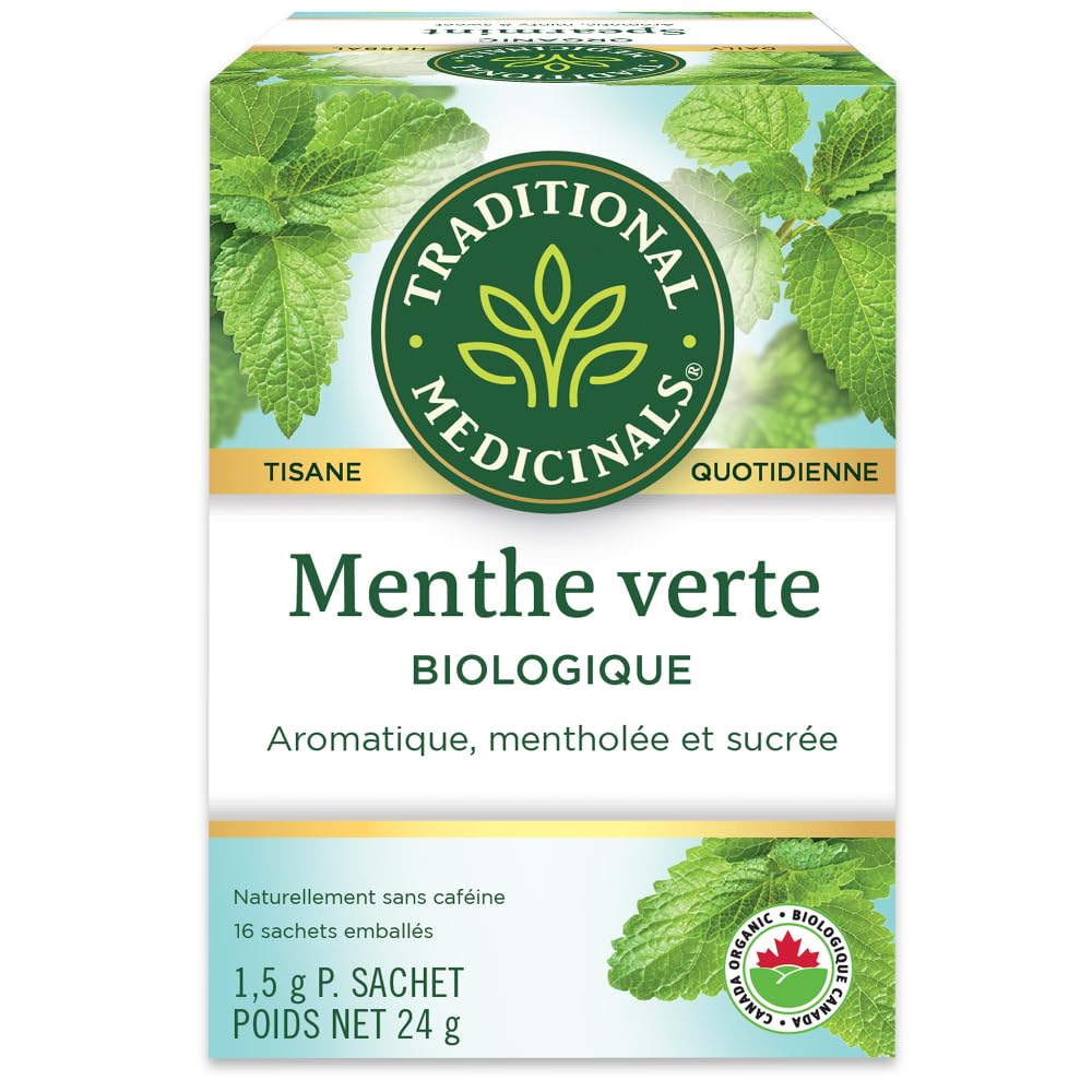Traditional Medicinals Organic Spearmint Herbal Tea – 6 Pack (96 Tea Bags)