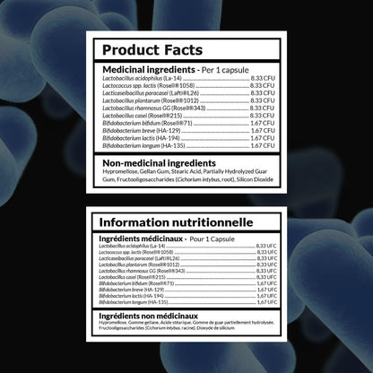 Intelligent Labs 50 Billion CFU Probiotic with Prebiotics - Advanced Gut Health & Immune Support - Acid Resistant, Overfilled for Max Potency - No Refrigeration Needed - 60 Capsules (60-Day Supply) - Available at All In One Marketplace Canada