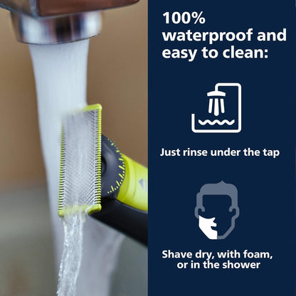 Philips OneBlade 360 Pro, Wet & Dry, Trim, Edge & Shave with the 20 lengths Precision Comb & LED display, QP6552/15