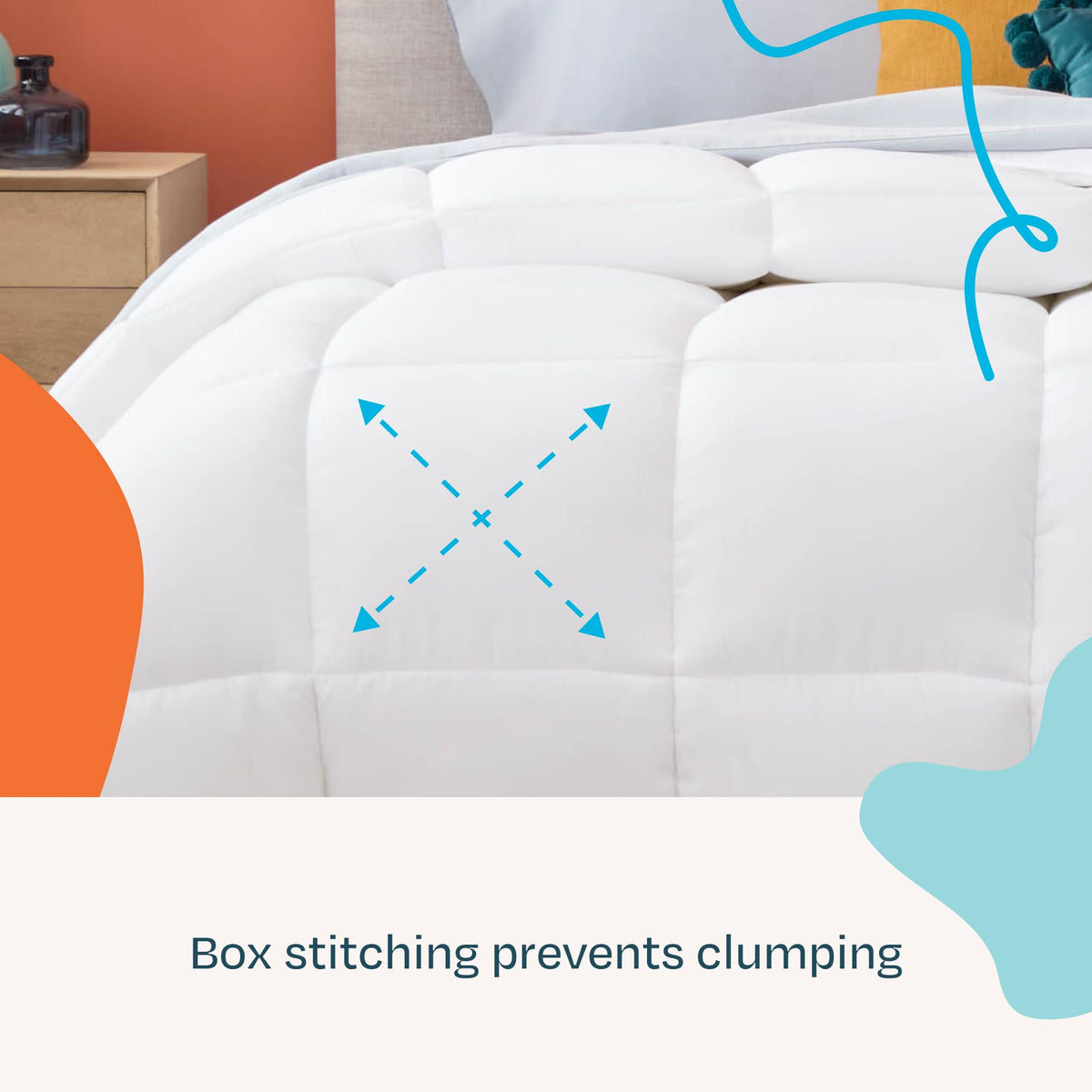 LINENSPA White Down Alternative Comforter and Duvet Insert - All-Season Comforter - Box Stitched Comforter - Bedding for Kids, Teens, and Adults - Queen