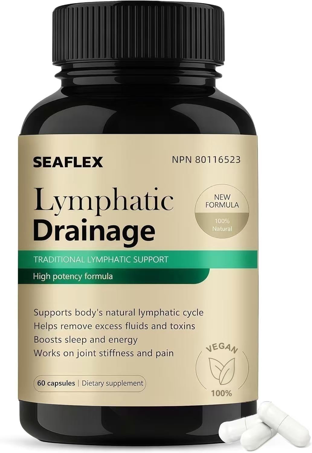 Lymphatic Drainage Capsules 60 Capsules – Lymphatic Drainage & Supports Cellulite Reduction - Available at All In One Marketplace Canada