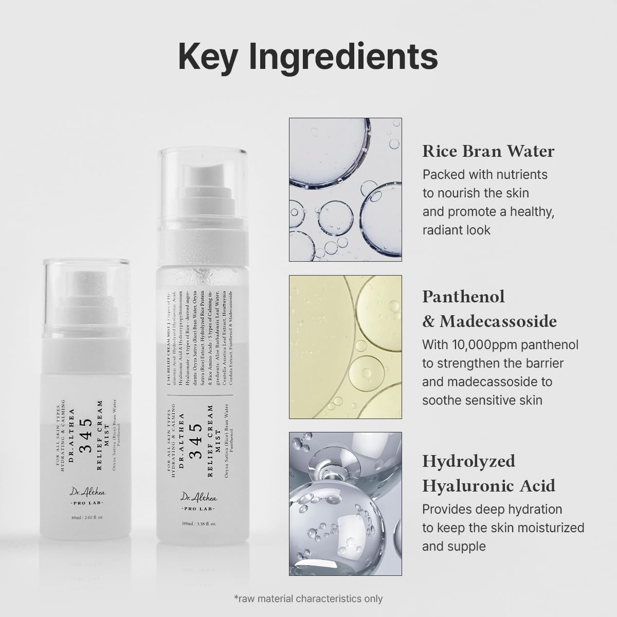Dr.Althea 345 Relief Cream Mist | Hydrating Facial Mist with Rice Extract | Soothing Care for Sensitive Skin | Vegan Korean Skincare, 100ml - Available at All In One Marketplace Canada