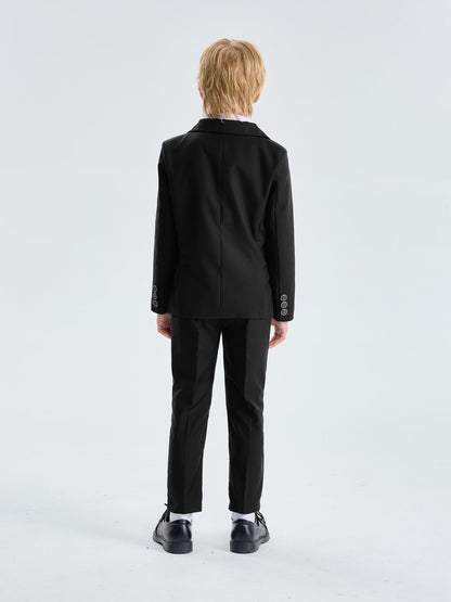 LOLANTA Boys Black Suit Tuxedo Jacket Blazer Formal Outfits(Black, 11-12Y) 🍁 All In One Marketplace Canada