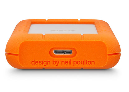 LaCie Rugged USB-C 4TB External Hard Drive Portable HDD – USB 3.0, Drop Shock Dust Rain Resistant Shuttle Drive, for Mac and PC Computer Desktop Workstation Laptop, 1 Month Adobe CC (STFR4000800)