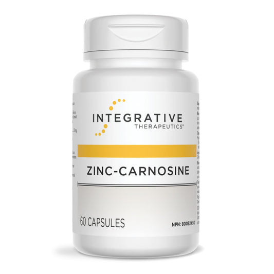 Integrative Therapeutics Zinc Carnosine – Premium Zinc Supplement – 75mg of Zinc Carnosine – Factor in the Maintenance of Good Health - PepZin GI – 60 Capsules - Available at All In One Marketplace Canada