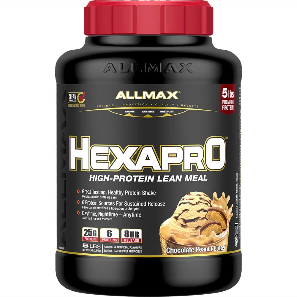 ALLMAX HEXAPRO Ultra-Premium 6-Protein Blend - Chocolate Peanut Butter - 5 lb