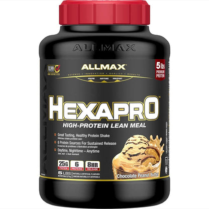 ALLMAX HEXAPRO Ultra-Premium 6-Protein Blend - Chocolate Peanut Butter - 5 lb