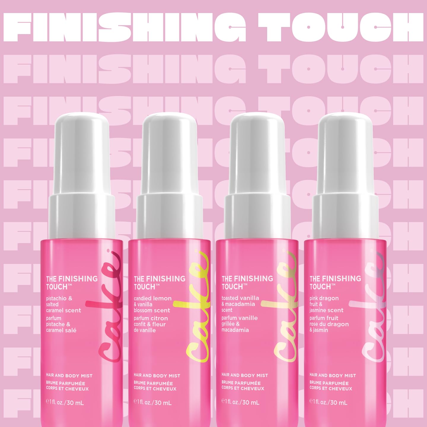 Cake Beauty Hair and Body Mist Travel Gift Set, The Finishing Touch- Fine Fragrance Mist – Infused with Aloe and Argan Oil –4 x 30mL/ 1 oz. 🍁 All In One Marketplace Canada