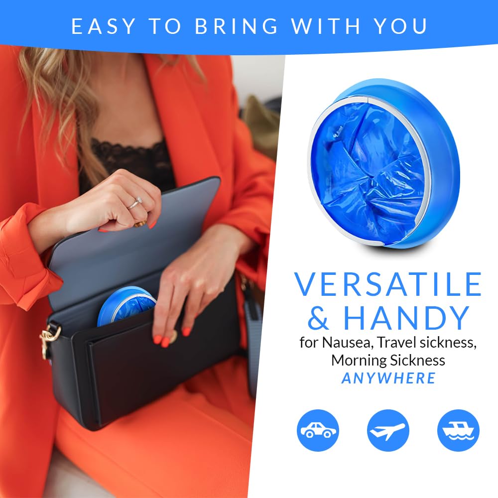 Vomit Bags Disposable 25 Pack (1000ml) – Medical Grade Emesis Bags for Travel, Motion Sickness, Morning Sickness & Nausea – Leak-Proof, Odor-Blocking, Portable Throw Up Bag - Available at All In One Marketplace Canada