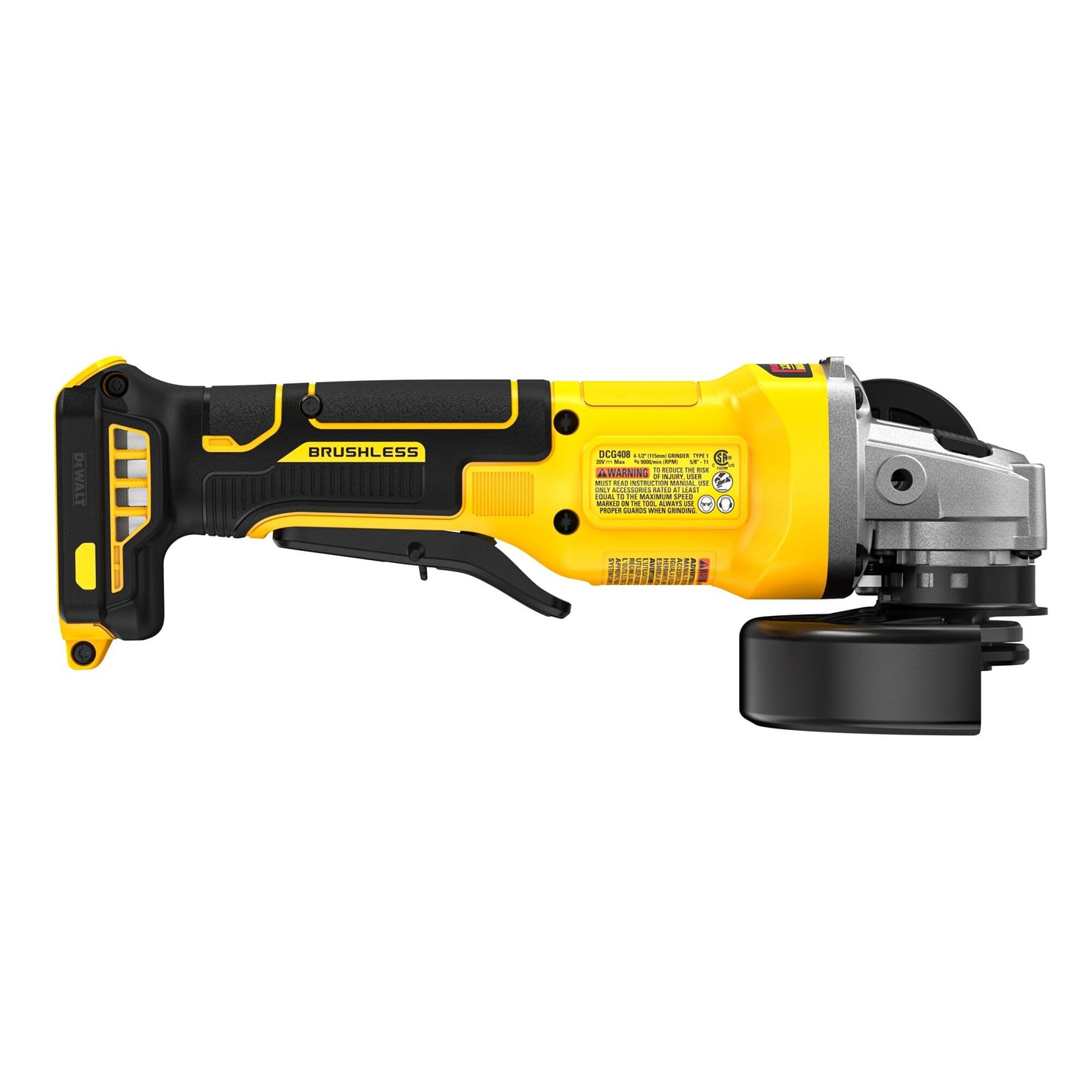 DEWALT 20V MAX Cordless 4 1/2 Inch Paddle-Switch Grinder, Bare Tool Only (DCG408B) DEWALT