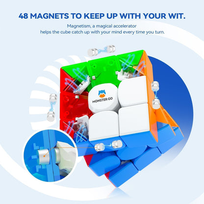 Monster Go Speed Cube 3x3 Magnetic MG EDU 56mm for Kids & Beginners 🍁 All In One Marketplace Canada
