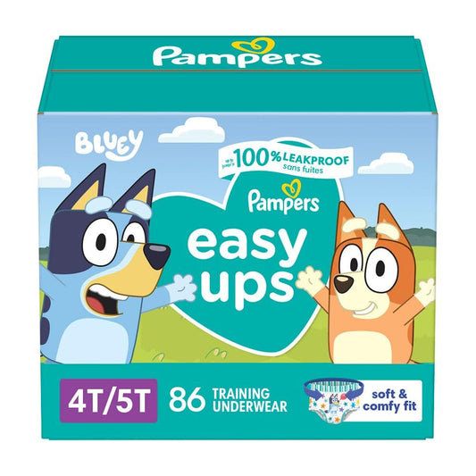 Pampers, Easy Ups Training Underwear Boys Size 4T/5T, 1 Pack (Count of 86)